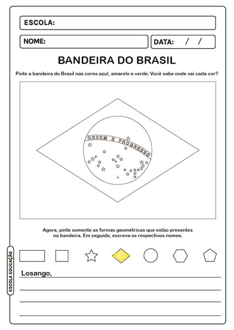 Atividades Sobre As Cores Da Bandeira Do Brasil Free Foto Ideas