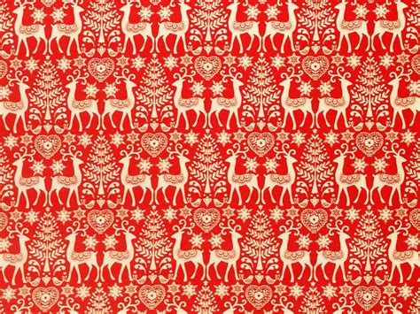 Christmas Reindeer North Pole Scandinavian Holiday Cotton Quilt Fabric An47