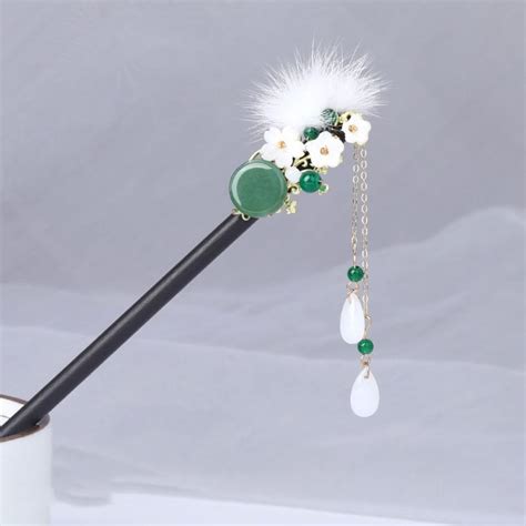 Wooden Mao Ball Hairpin Resin Chinese Style Hairpin Ebay