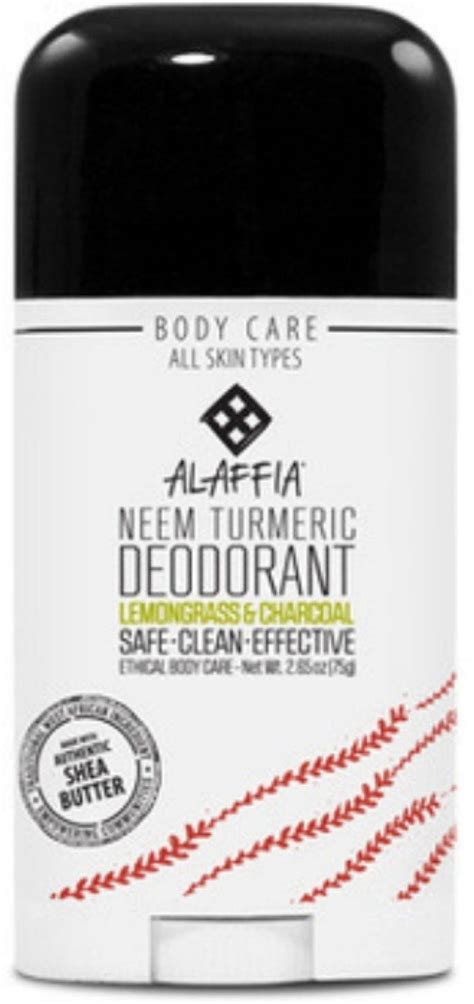 Alaffia Neem Turmeric Deodorant Lemongrass Charcoal Oz