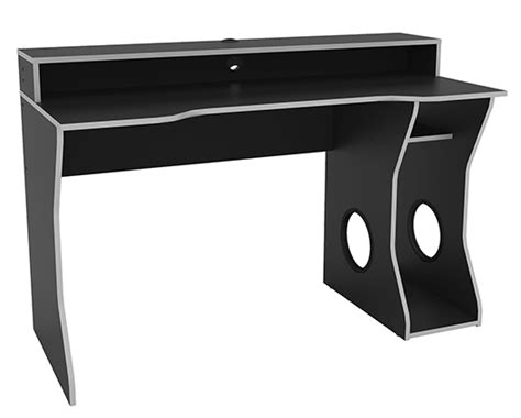 Elsa Gaming Computer Desk Black And Silver Fair For You