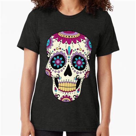Mexican Skull Sombrero Art Tatooman Calavera El Dia De Los Muertos Tri