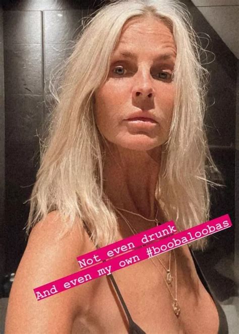 Ulrika Jonsson Cheekily Shows Off Her Boobs As She Strips For Sultry
