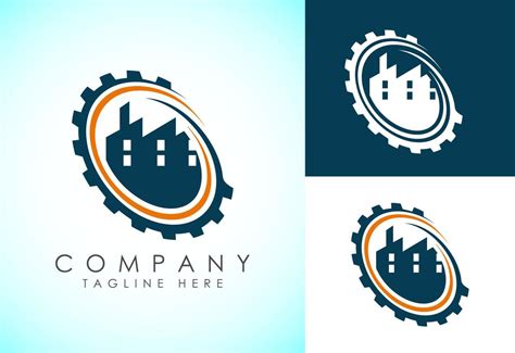 Industrial Logo Design Concept Corporate Logo For Production Or