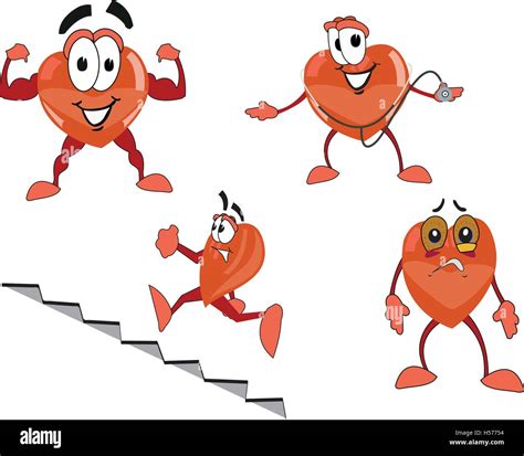 A Healthy Heart Character Mascot Illustration Stock Vector Image And Art