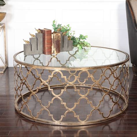 15 Collection Of Gold Round Coffee Table