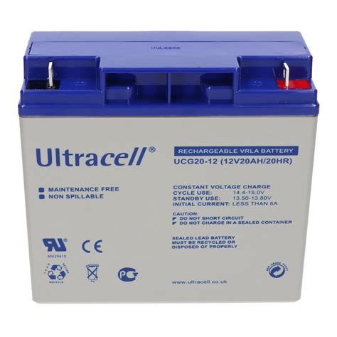 Ultracell Gel Batterie 12v 20ah Dcgadeep Cycle Ucg20 12 Twindis