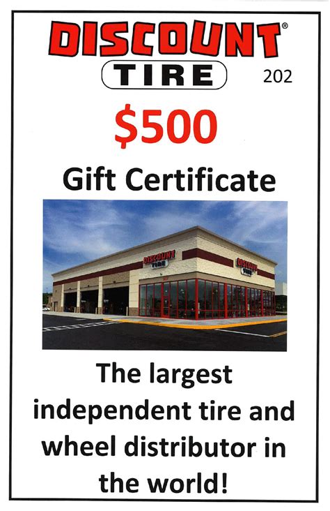 202 – Discount Tire Gift Certificate 1 – Bruce T Halle Assistance Fund