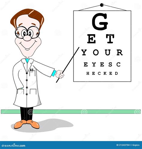 Optician Eye Test Cartoon Stock Vector Illustration Of Drawing 21243704