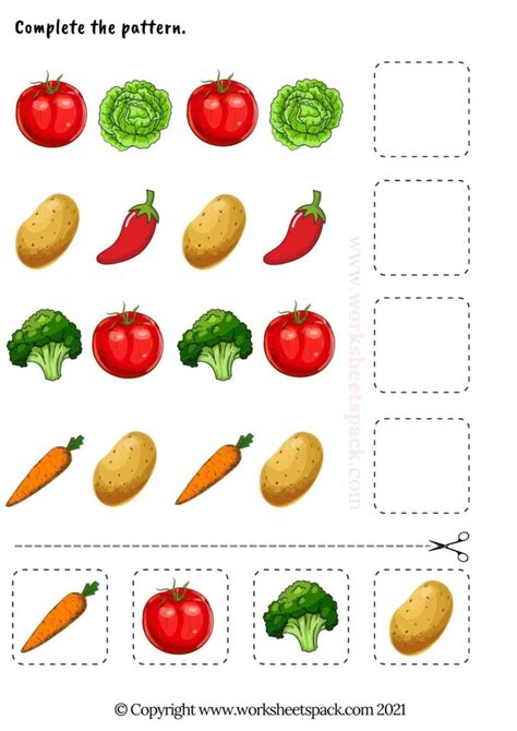 Vegetable Activity Sheets Worksheetspack