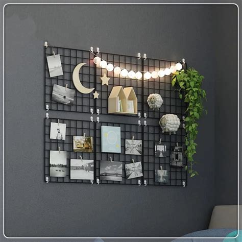 If you feel this mosquito netting screen wall is bigger than expectation, please contact us directly or you can change the way to assemble. Multi Function Iron Metal Grid Decor Photo Frame Wall Art Display Mesh Storage Shelf Organizer ...