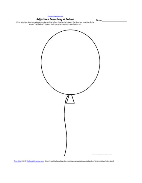Balloon Outline Drawing At Getdrawings Free Download