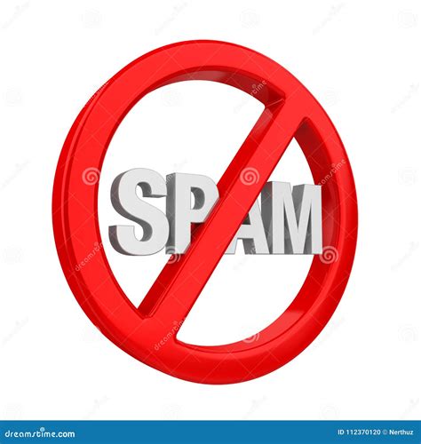 No Spam Sign Isolated Stock Illustration Illustration Of Information