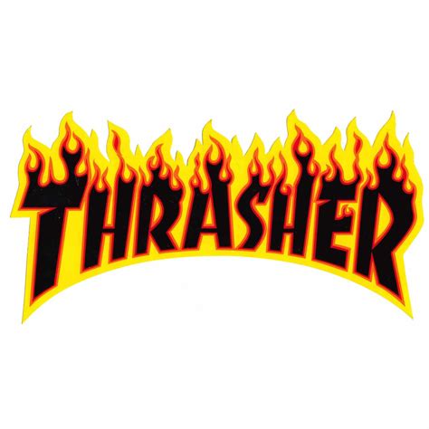 Thrasher Magazine Large Flames Sticker Large 55 X 1025 Fire