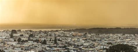 Panorama Of The Sunset Area Of San Francisco California And The