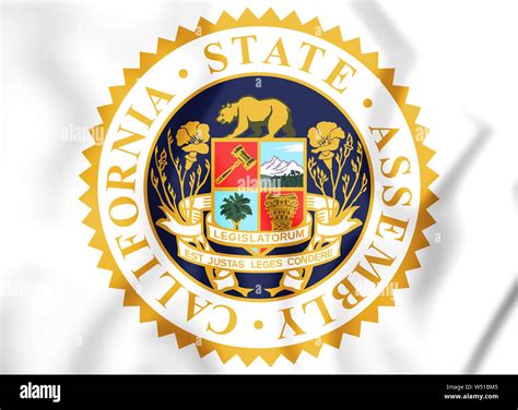 3d Seal Of California State Assembly Usa 3d Illustration Stock Photo
