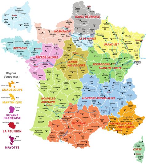 Regional map of france about france com. Map new regions of france