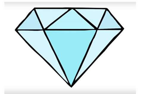 How To Draw A Diamond Shapering And Realistic Brilliant
