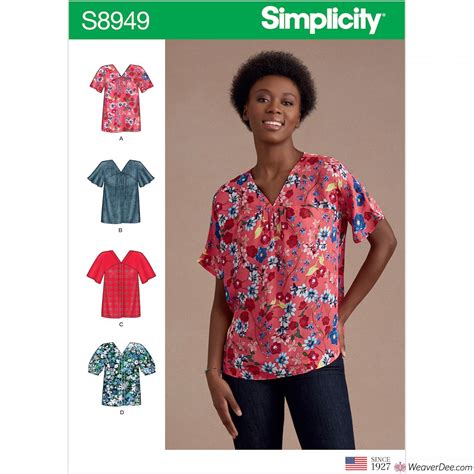 simplicity pattern s8949 misses blouses