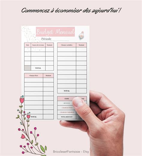 Template Printable Monthly Budget Sheets 4 Colors Template Etsy