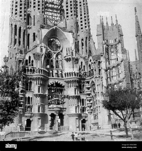 Barcelone Espagne 1926 Sagrada Famlia Basilique Cathédrale Par L