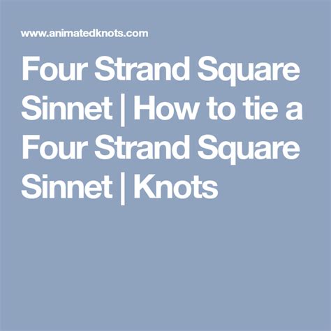 We're loving this four strand high ponytail. Four Strand Square Sinnet | How to tie a Four Strand Square Sinnet | Knots | Square, Strand, Knots