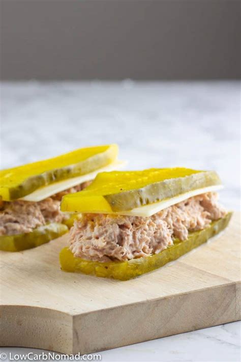 Easy Pickle Tuna Sandwiches Recipe Low Carb Nomad