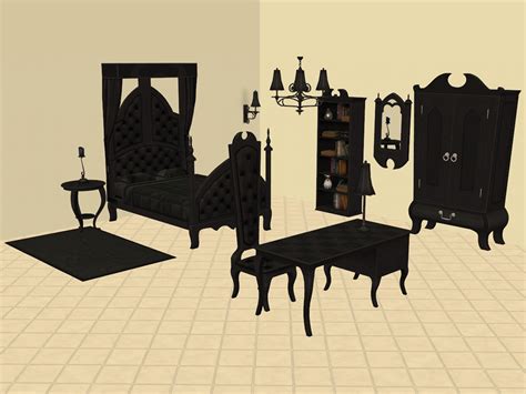 Mod The Sims Tss Extra Goth Bedroom Recolours