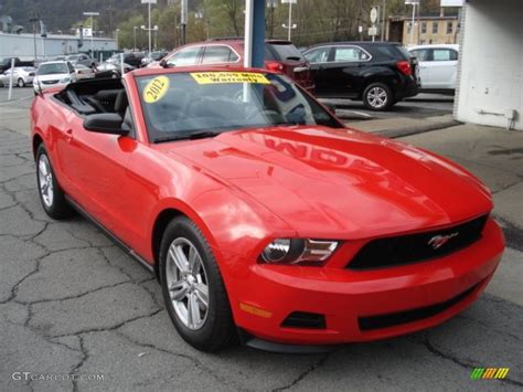 Race Red 2012 Ford Mustang V6 Convertible Exterior Photo 62893205