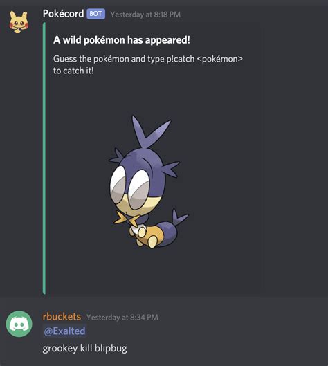 We Have A Pokémon Bot In Our Discord That Lets Us Catch Pokemon And