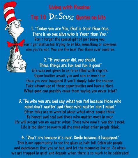 Giant Leaps To Success Living With Passion Top 10 Drseuss Quotes On Life