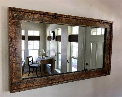 Rustic Mirrors Wood Framed Mirror Wooden Mirror Rustic Frames Barn
