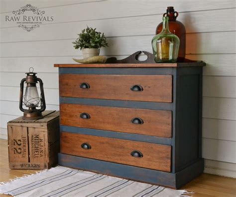 Antique Hardwood Restored Rustic Chest Of Drawers Raw Revivals Redo