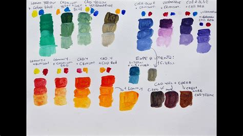 Acrylic Color Mixing Exercise Color Bias Youtube