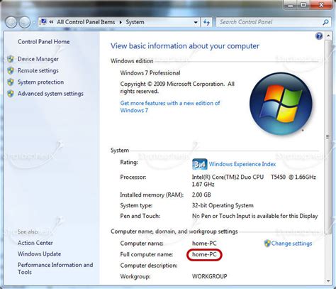 I know it is easy to check the total ram installed on a computer (eg 32 gb), but is there an easy way to check in windows if the ram is e.g. How to find your computer name in Windows 7
