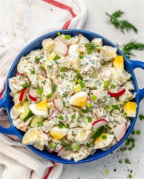 Healthy Potato Salad Recipe NO MAYO Healthy Fitness Meals