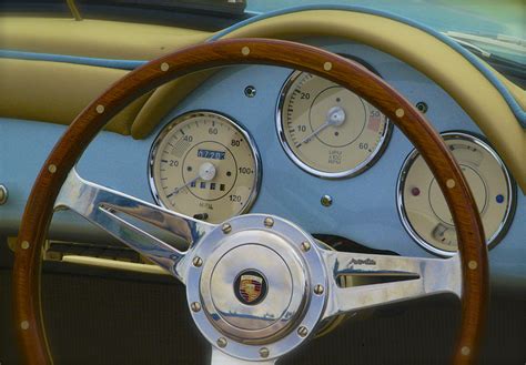 Classic Porsche Karmann Ghia Steering Wheel Photograph By