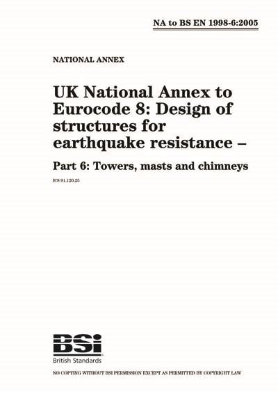 Na To Bs En 1998 62005 Uk National Annex To Eurocode 8 Design Of