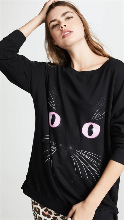 Wildfox Black Cat Roadtrip Sweatshirt Gwen Stefanis Cat Sweatshirt