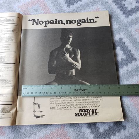 No Pain No Gain Print Ad Body By Soloflex Workout Gym Poster Etsy