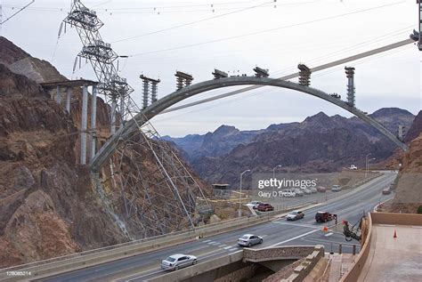 Bypass Bridge Near Hoover Dam Under Construction Las Vegas Nv High Res