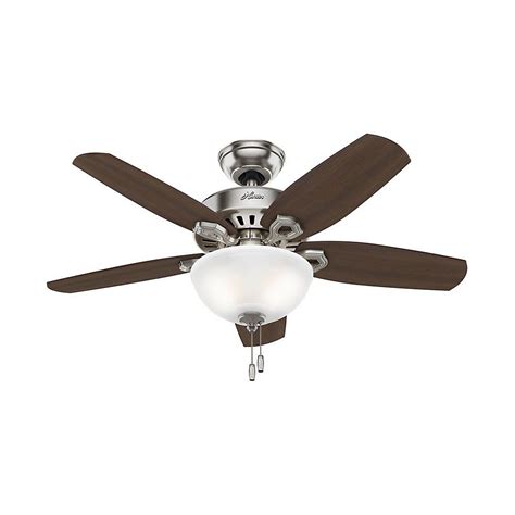 Hunter fans hunter fan company hunter 52153 transitional 42``ceiling fan from crestfield collection dark finish, noble bronze. Hunter Builder Small Room 42 in. Indoor Brushed Nickel ...