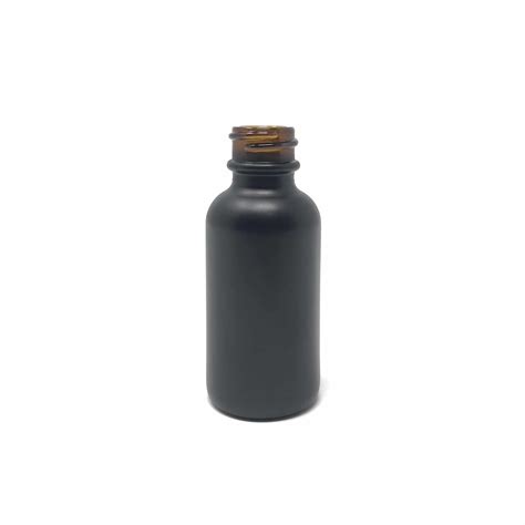1 Oz Matte Black Glass Bottles