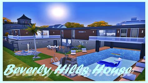 Beverly Hills House Design The Sims 4 Speed Build No Cc Youtube