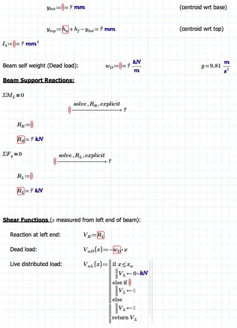 Complete The Following Mathcad Sheet Based On The