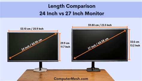 24 Vs 27 Inch Monitor For Gaming Size Comparison