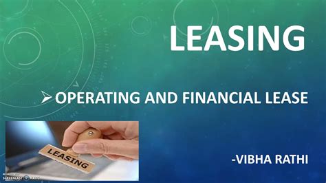 Operating And Financial Lease Types Of Lease Youtube