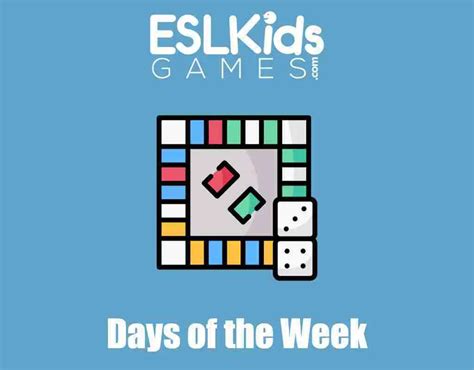Days Of The Week Esl Kids Games