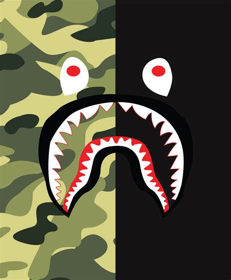 Shark Mouth Logo Bape Svg Cut File Ubicaciondepersonascdmxgobmx