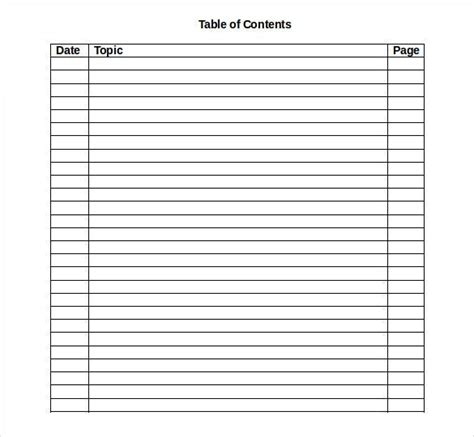 24 Table Of Contents Pdf Doc Free And Premium Templates